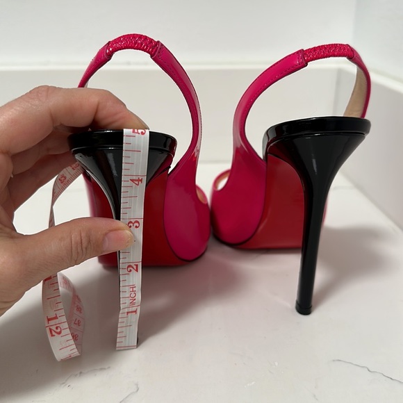 Christian Louboutin patent leather sling back sandals, size 37 - Picture 6 of 13